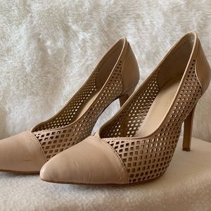 BCBG Generation Nude Net Heel Pumps